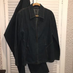 Company Ellen Tracy Denim Pants Suit
